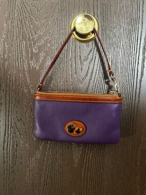 Dooney & Bourke leather (violet!) wristlet.